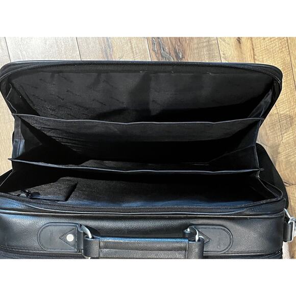 TARGUS LEATHER COMPUTER LAPTOP BRIEFCASE CARRY BAG WITH IDENTIFICATION TAG - Picture 12 of 13